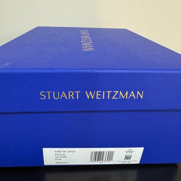 【Brand NEW】Stuart Weitzman Kingston Loafer Size 37 Navy Blue Suede - Picture 5 of 6